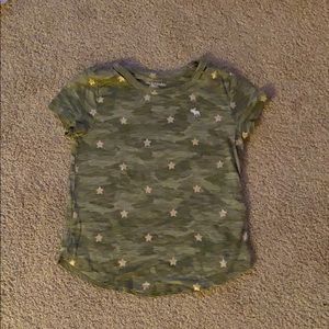 Green w/ gold stars Kids T shirt from abercrombie